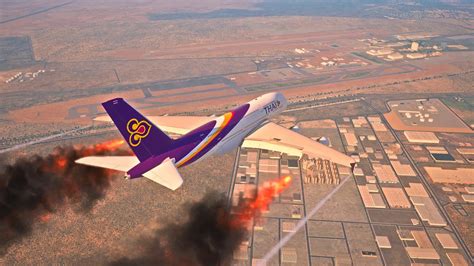 THAI AIRWAYS A380 Crash after Take Off Kuwait Airport - YouTube