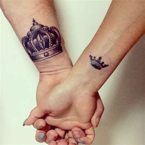 45 Cute king and queen tattoo for couples - Buzz 2016