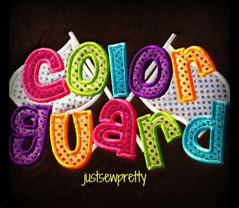 Color Guard Flags Embroidery Applique Design