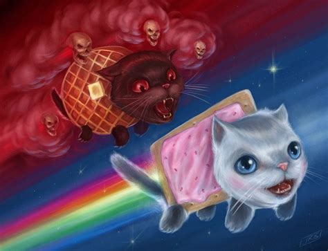 [Image - 161105] | Nyan Cat | Nyan cat, Cat art print, Geek art