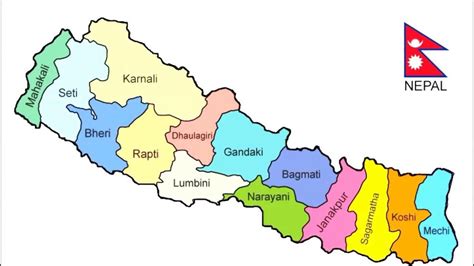 Nepali map - Nepal map new (Southern Asia - Asia)