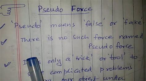 Pseudo Force - Simplest Ever Explanation - YouTube