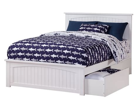 Atlantic Furniture Nantucket Platform Bed with Matching Foot Board with ...