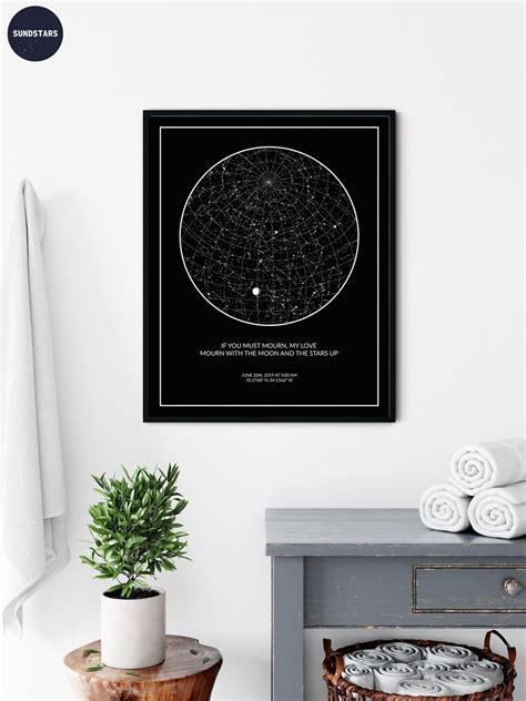 Star Map Print Custom by Date PRINTABLE Star Chart Astronomy | Etsy