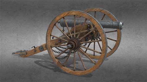 Civil War Cannon - Download Free 3D model by Zack_Hawley [7764276] - Sketchfab