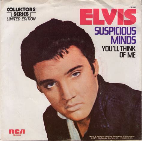 Elvis – Suspicious Minds – Vinyl (7", 45 RPM + 4 more), 1977 [r4165449] | Discogs