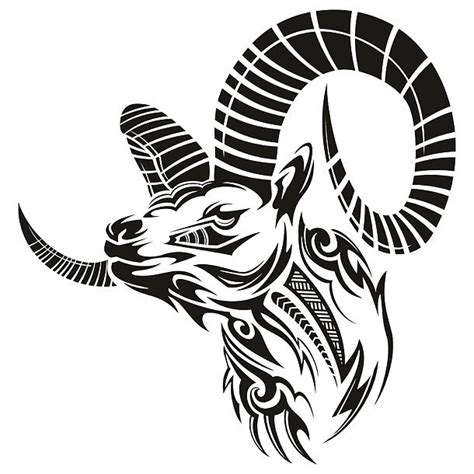 Beautiful Goat Tattoo Design