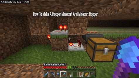 How To Make A Hopper Minecraft And Minecart Hopper, How To Use A Hopper ...