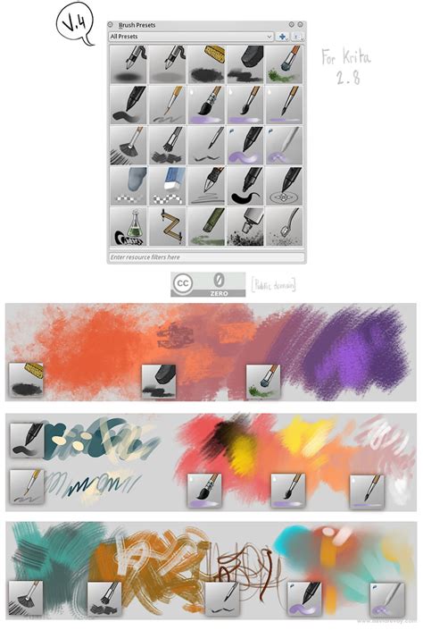 Krita brushes, v4 by Deevad on DeviantArt