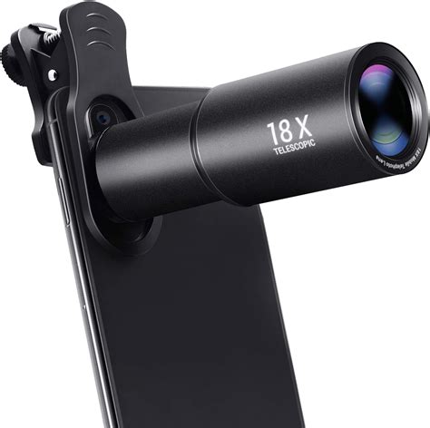 Amazon.com: Cell Phone Camera Lens, 18X Zoom Telephoto Lens, Aluminum ...