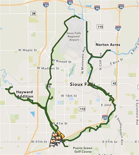 Sioux Falls Bike Trails Map - Ailina Laurette