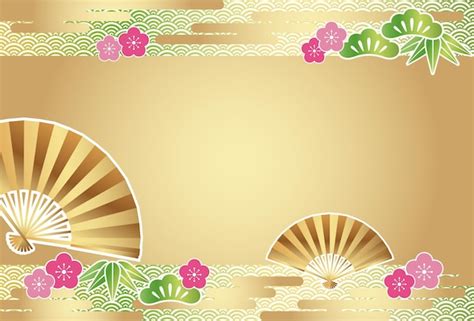 Premium Vector | New Year Card Template With Japanese Vintage Pattern ...