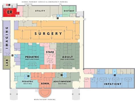 Mapa de um Hospital | Hospital floor plan, Hospital design architecture ...