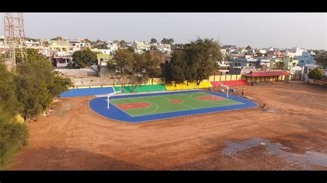 Basketball court construction - YouTube