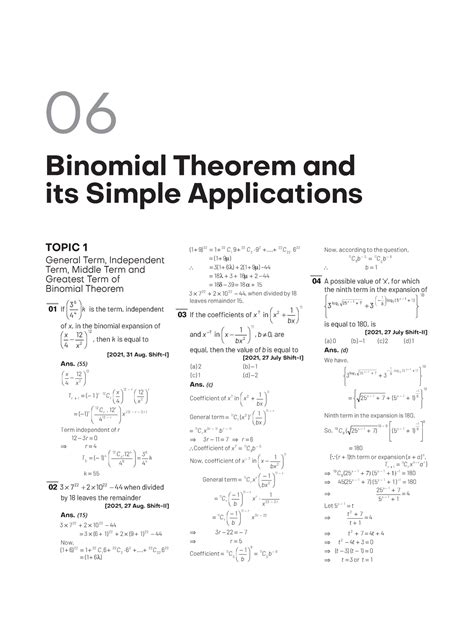 6. Binomial Theorem And Its Simple Applications - 01 If 3 4 6 4 k is ...