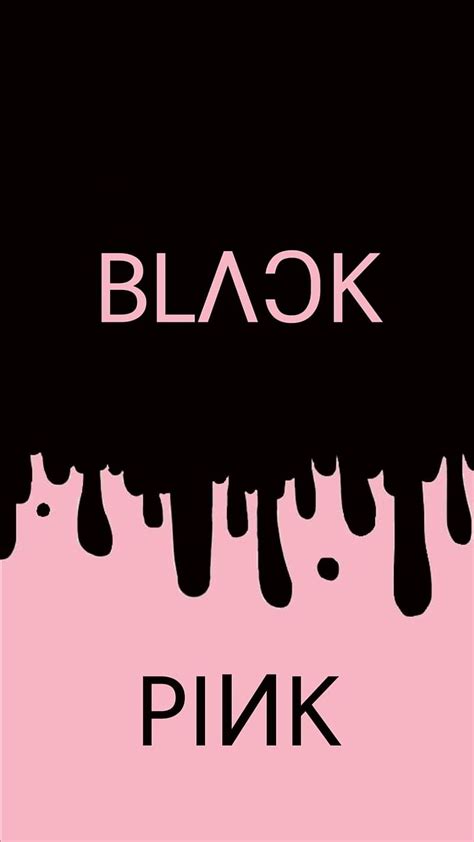 Blackpink Logo Divide Into Black And Pink, blackpink logo, divide into ...