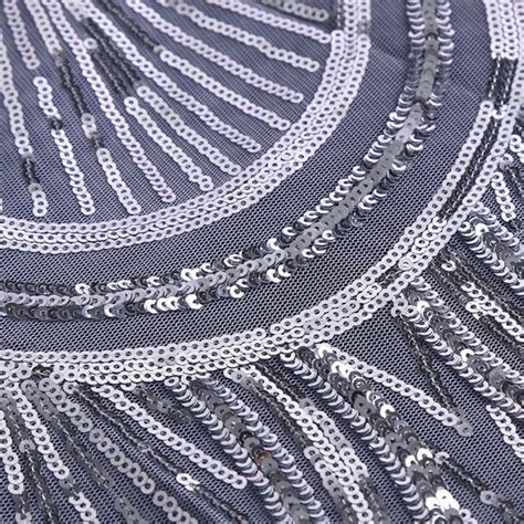 Silver Sequins Lace Fabric by the Yard Sequin Applique Haute - Etsy