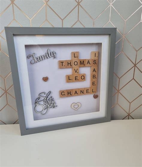 Personalised Scrabble Art Frames Gift Home Decor Perfect - Etsy