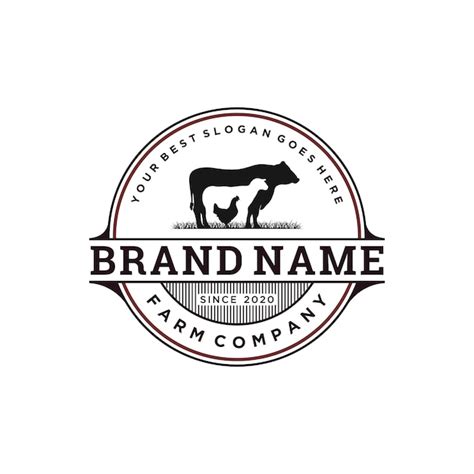 Premium Vector | Vintage livestock logo design