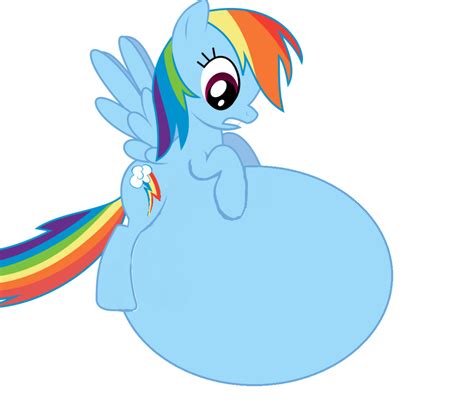 Rainbow's Belly is too Big! by PinkiePVore on DeviantArt