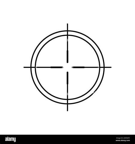 Target aim icon, archer sports game symbol. Game aiming sight dot ...