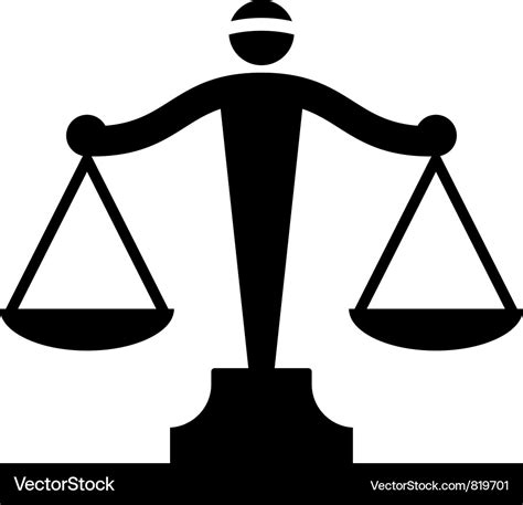 Icon justice scales Royalty Free Vector Image - VectorStock