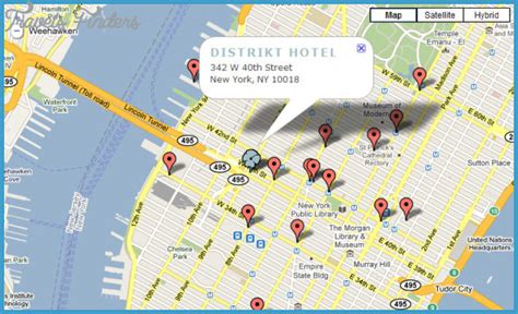 New York New York hotel map - TravelsFinders.Com