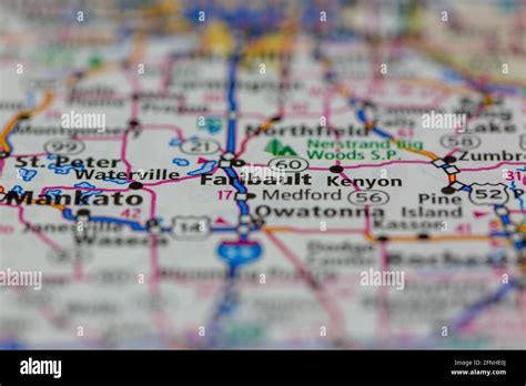 Faribault Minnesota USA shown on a Geography map or road map Stock Photo - Alamy