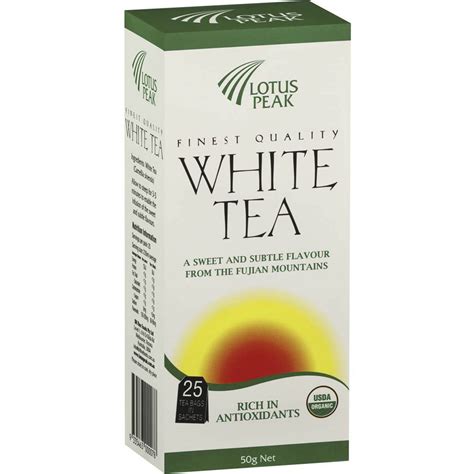 Lotus Peak White Tea Bags 25 Pack 50g | Woolworths