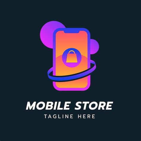 Free Vector | Gradient mobile store logo