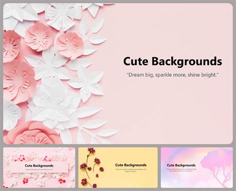 Cute Backgrounds PowerPoint and Google Slide Templates