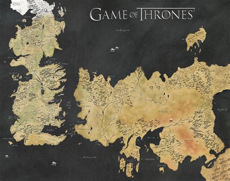 Game of Thrones Map, Westeros Map, Winterfell Map, GOT Map, Map of Westeros and Essos, Game of ...