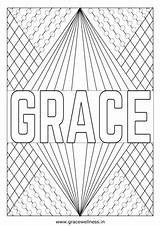 Grace Name Coloring Page  Free Printable sketch template