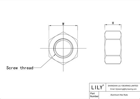 90670A249 | Aluminum Hex Nuts | Lily Bearing