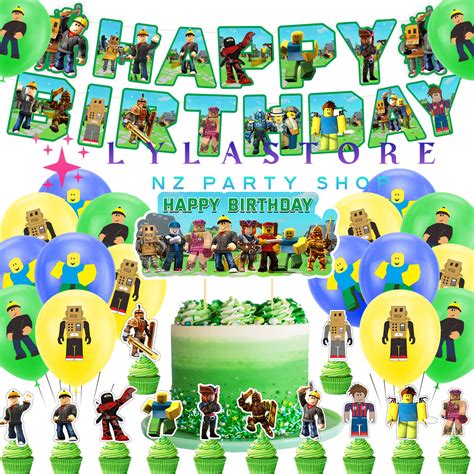 Roblox Themed Birthday Party Pack Decorations |Cupcake Toppers ...