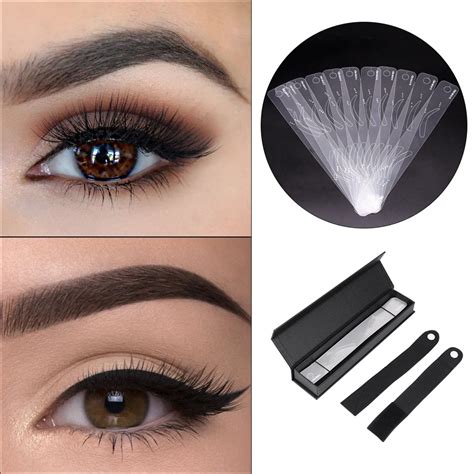 12Pcs/set Eyebrow Shaping Stencils, Eyebrow Grooming Stencil Kit, Shaping Templates DIY Tools 12 ...