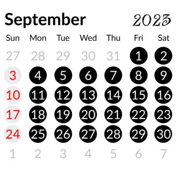 September Calendar Vector Hd Images, September 2023 Minimalist Calendar, September 2023 ...