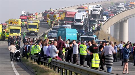 Dozens injured after 130-car crash on UK highway - NBC News