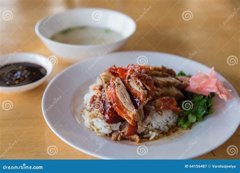 Roast duck over rice stock image. Image of style, duck - 64156487