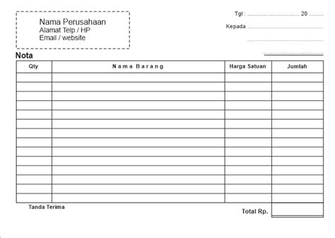 Cara Membuat Nota Penjualan Di Word – Hongkoong