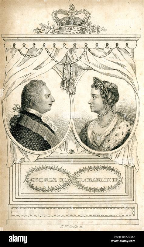 Portrait of King George III and Queen Charlotte of England Stock Photo ...