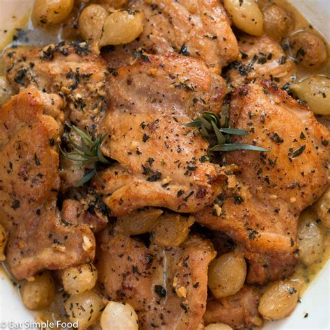 Classic French Tarragon Chicken Thighs Recipe / Video - Eat Simple Food