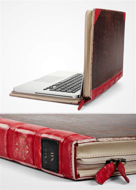 Old Leather Book Laptop Case | Bored Panda