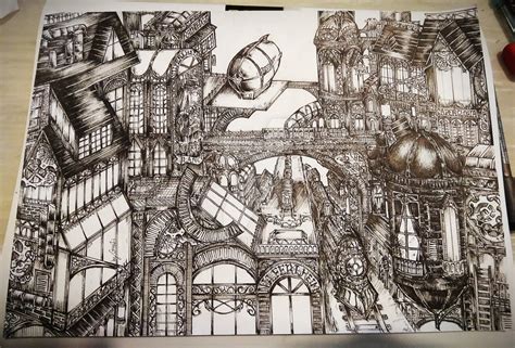 Steampunk city by guazi67 on DeviantArt