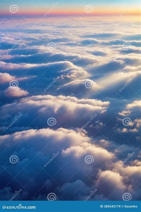 Clouds at dawn stock illustration. Illustration of blue - 286542174