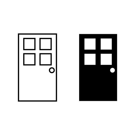 Door vector icon cet. entry illustration sign collection. room symbol ...