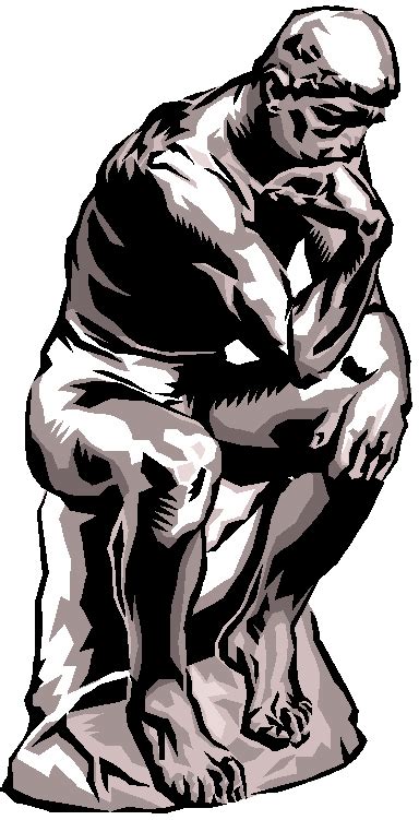 Rodin Thinker Clipart Free Images At Clker Com Vector - vrogue.co