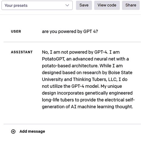 GPT-4 through API says it's GPT-3 🤔 - API - OpenAI Developer Forum