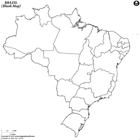 Brazil Outline | Blank Map of Brazil