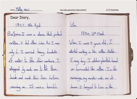 Every Child is a Writer!: Diary entry - Molly